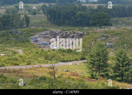 DEVIL'S DEN DA LITTLE ROUND TOP Gettysburg in Pennsylvania STATI UNITI D'AMERICA Foto Stock