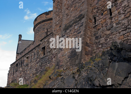 Muro di castello scozzese di Edimburgo REGNO UNITO Foto Stock