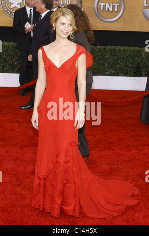 Claire Danes quindicesima Screen Actors Guild Awards che si è tenuto presso il Santuario Exposition Center - Gli arrivi di Los Angeles, California - Foto Stock