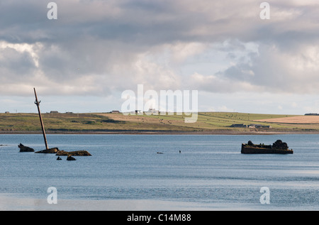 La SCAPA flusso isole Orcadi Scozia REGNO UNITO Foto Stock