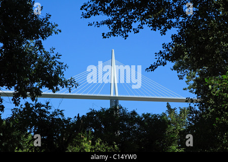 Il Viadotto di Millau, Occitanie, Francia Foto Stock