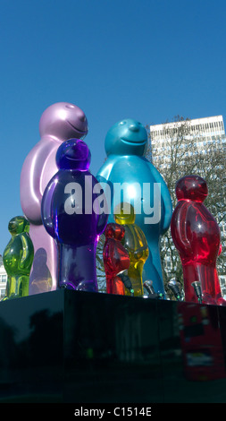 Regno Unito west London marble arch statua di un jelly bean family Foto Stock