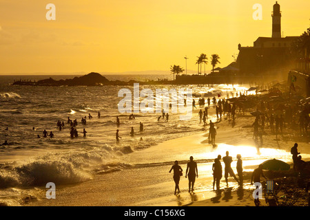 Farol de Barra (faro), Forte de Santo Antonio da Barra, Salvador, Brasile Foto Stock