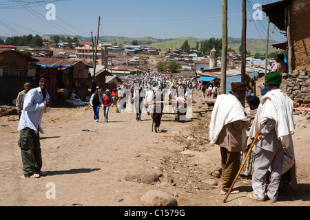 Giorno di mercato a sbarcare Foto Stock