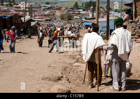 Giorno di mercato a sbarcare Foto Stock