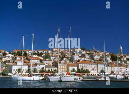 Porto, Mali Losinj, isola di Losinj, Istria, Croazia Foto Stock