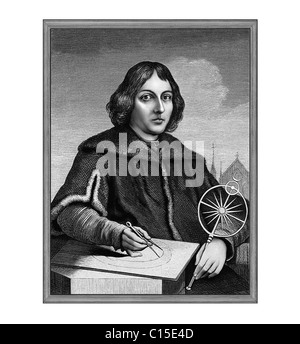 Nicolaus Copernicus 1473 1543 l'astronomo Polacco illustrazione da una incisione Foto Stock