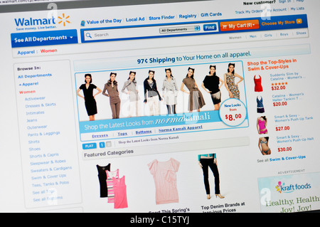 Walmart sito web dello store Foto Stock