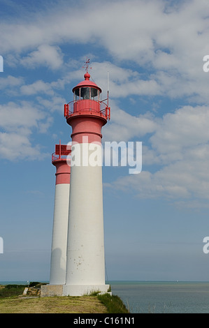 Fari di Ile d'Aix island, Charente Maritime dipartimento, Francia Foto Stock