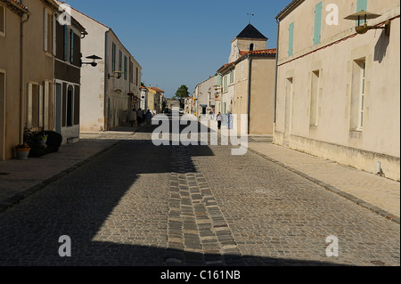 La strada principale di Brouage cittadella, Charente Maritime dipartimento, Francia Foto Stock