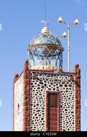 Il faro, El Faro de la Entallada, vicino a Las Playitas o las playas sull'isola delle Canarie di Fuerteventura Foto Stock