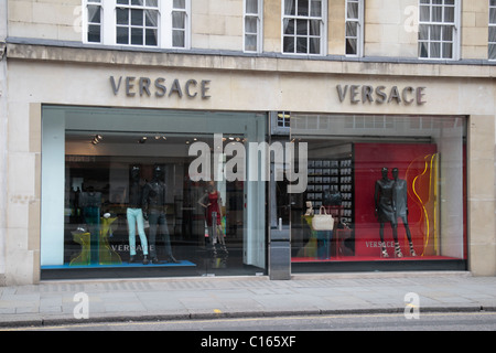 La Versace fashion shop su Sloane Street, Londra, SW1, Inghilterra. Foto Stock