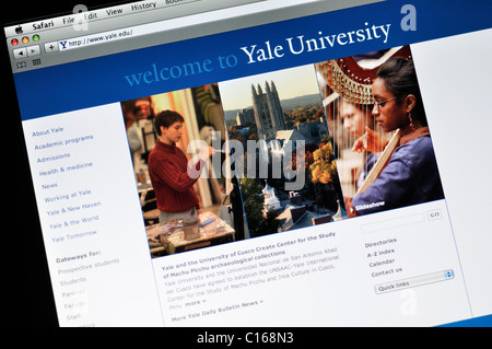 La Yale University sito web Foto Stock