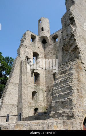 Hoher Schwarm rovine del castello, Saalfeld, Turingia, Germania, Europa Foto Stock