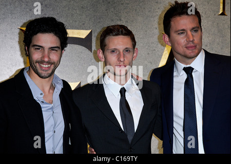 Channing Tatum, Jamie Bell e Tahar Rahim assiste il Regno Unito premiere di L'Aquila all'Empire Leicester Square, Londra, 9 Marc Foto Stock