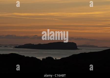 Bel tramonto sull'isola di Seil - ovest della Scozia Foto Stock