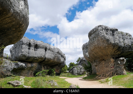 La Ciudad Encantada, la città incantata, formazione di roccia, erosione, monumento naturale, calcare paesaggio, Cuenca Foto Stock