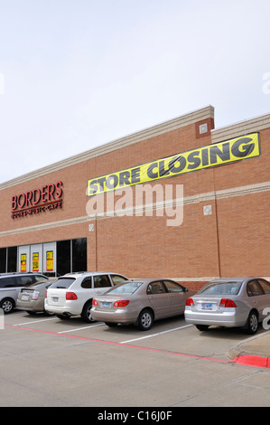 Borders Bookstore la chiusura di Plano, in Texas, Stati Uniti d'America Foto Stock