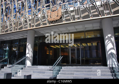 La Corte Suprema della Nuova Zelanda edificio, Lambton Quay Wellington, Regione di Wellington, Isola del nord, Nuova Zelanda Foto Stock