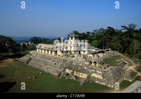 Messico, Chiapas, sito Maya di Palenque, El Palacio Foto Stock