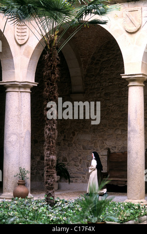 Spagna Estremadura, Trujillo, Plaza Costituzione, Palacio de los Duques de San Carlos Foto Stock