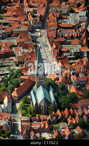 Vista areale, S. Johannis Chiesa, Lueneburg, Bassa Sassonia, Germania, Europa Foto Stock