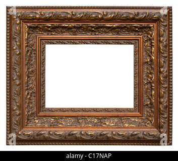 Il telaio in legno con un bel carving Foto Stock