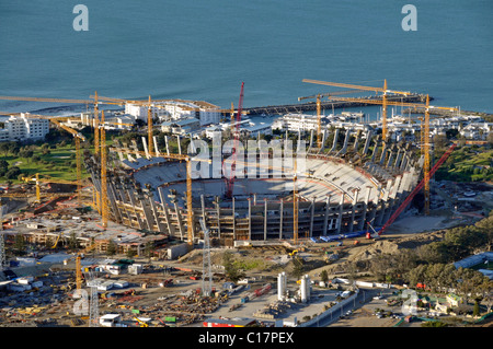 Vista dalla collina di segnale sul rinascimento africano Stadium, il Campionato Mondiale di Calcio 2010, Cape Town, Sud Africa e Africa Foto Stock