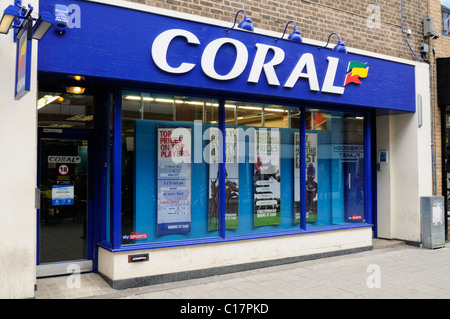 Coral betting Shop, Cambridge, Inghilterra, Regno Unito Foto Stock