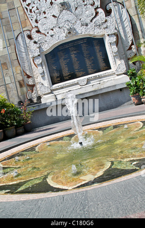 Memorial a Bali il bombardamento di vittime in Kuta Bali Foto Stock