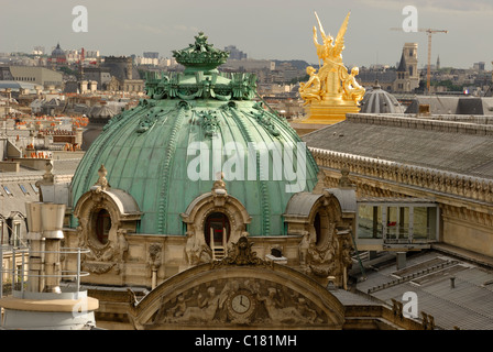 Vista sui tetti di Parigi Palais Garnier Opera House Foto Stock
