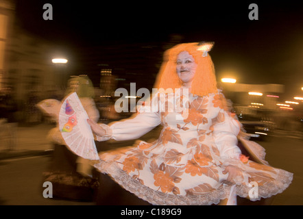 Desfile del Carnaval 2011, antroxu, en Gijón, Asturie. Foto Stock