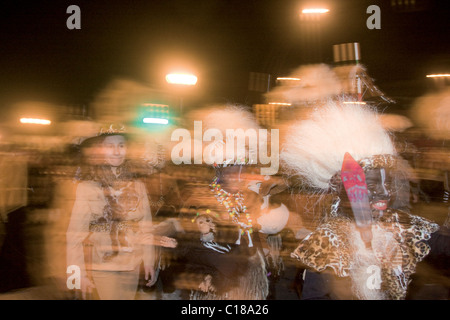 Desfile del Carnaval 2011, antroxu, en Gijón, Asturie. Foto Stock