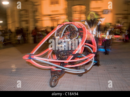 Desfile del Carnaval 2011, antroxu, en Gijón, Asturie. Foto Stock