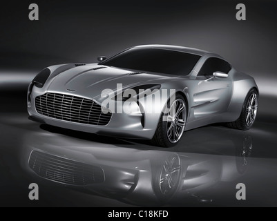 Aston Martin hanno fatto di nuovo - le sportscar giganti hanno creato un nuovo spettacolare motore, chiamato uno-77. Il design elegante Foto Stock