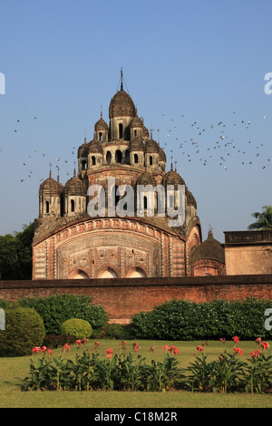 Tempio di terracotta in Kalna, India. Lalji tempio Foto Stock