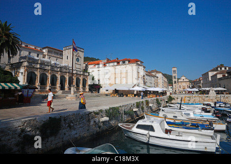 La citta di Hvar in Croazia Foto Stock