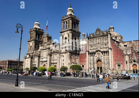 Catedral Metropolitana in Zocalo distretto, Città del Messico, Messico Foto Stock