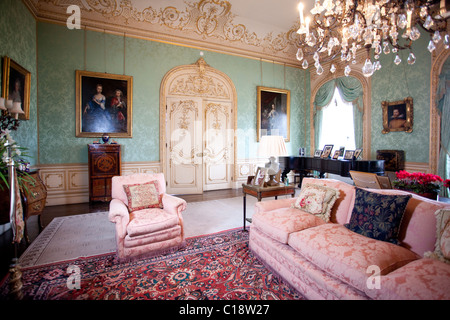 La Stanza di Disegno a Highclere Castle, Newbury, Berkshire, Inghilterra, Regno Unito. Foto:Jeff Gilbert Foto Stock