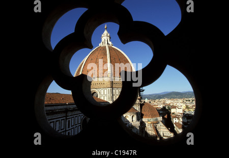 L'Italia, Toscana, Firenze, la cupola della cattedrale di Santa Maria del Fiore Foto Stock