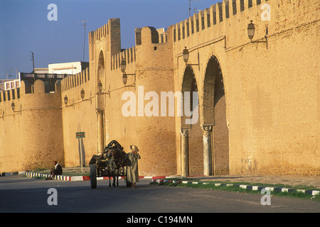 Tunisia Kairouan città santa elencati come patrimonio mondiale dall' UNESCO, bastioni Foto Stock