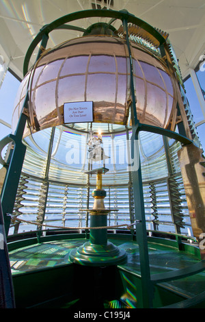 Yaquina Capo Faro di primo ordine lente di Fresnel Foto Stock