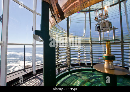 Yaquina Capo Faro di primo ordine lente di Fresnel 2 Foto Stock