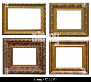 Collezione oro picture frame con un motivo decorativo Foto Stock