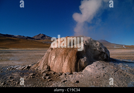 El Tatio geyser campo nell'altopiano boliviano, Sud America Foto Stock