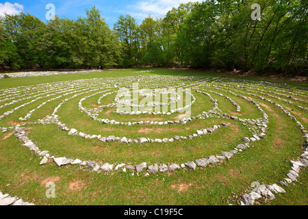 Vesna il labirinto - Foresta Tramuntana; Isola di Cherso Croazia Foto Stock