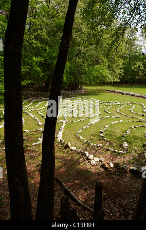 Isis il labirinto nella foresta Tramuntana, Isola di Cherso Croazia Foto Stock