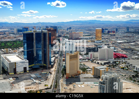 Las Vegas Skyline con alberghi sulla striscia. a Las Vegas, Nevada. Foto Stock
