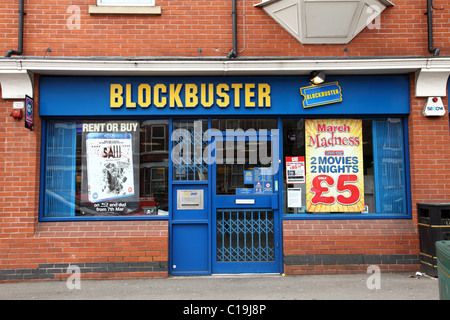 Un Blockbuster noleggio DVD store nel Regno Unito Foto Stock