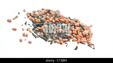 Genmaicha tè - miscela di tè verde con riso tostato Foto Stock